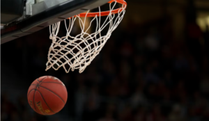 basketball during a hoops game